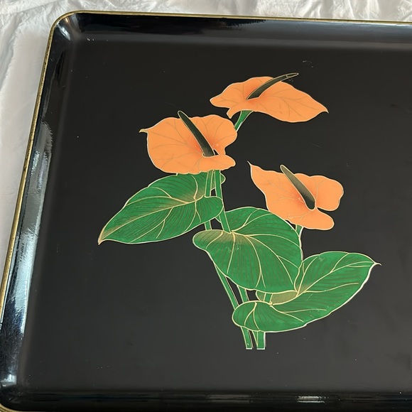Vintage Yamanaka Made in Japan “Hawaii” Floral Lacquer Tray - Picture 14 of 16